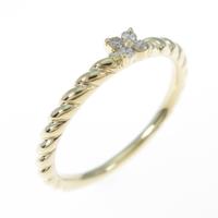 4゜C フラワー ダイヤモンドリング