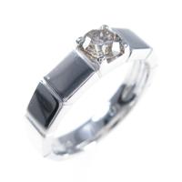 K18WG ソリティア ダイヤモンドリング