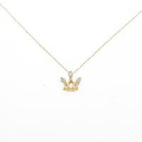 K18YG クラウン ダイヤモンドネックレス