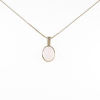 K18YG ローズクオーツネックレス