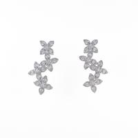 PT フラワー ダイヤモンドピアス