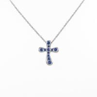 ティファニー クロス サファイヤネックレス