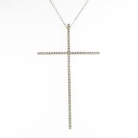 K18YG クロス ダイヤモンドネックレス