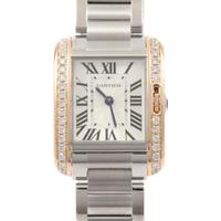 カルティエ W3TA0002 タンクアングレーズ PGコンビ／D クォーツ