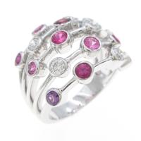 750WG カラーストーンリング