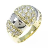 K18YG／PT パヴェ ダイヤモンドリング