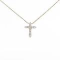 K18YG クロス ダイヤモンドネックレス