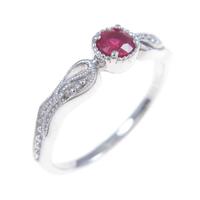 K18WG ルビーリング