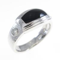 K18WG オニキスリング