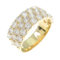 K18YG パヴェ ハーフエタニティ ダイヤモンドリング