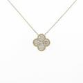 K18YG クローバー ダイヤモンドネックレス