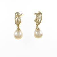 K18YG シロチョウパールイヤリング