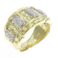 K18YG／PT ダイヤモンドリング