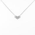 K18WG ハート ダイヤモンドネックレス