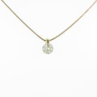 K18YG ソリティア ダイヤモンドネックレス