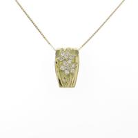 K18YG フラワー ダイヤモンドネックレス