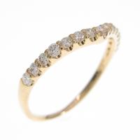 K18YG ハーフエタニティ ダイヤモンドリング