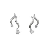 K18WG ダイヤモンドピアス