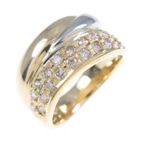 K18YG／PT ダイヤモンドリング