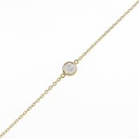 K18YG ソリティア ダイヤモンドブレスレット