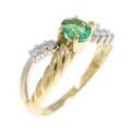 K18YG／PT エメラルドリング