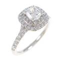 ティファニー ソレスト リング 0．39ct・D・VVS2・クッションカット