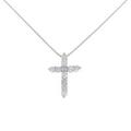 K18WG クロス ダイヤモンドネックレス