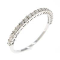 【リメイク】K18WG ハーフエタニティ ダイヤモンドリング