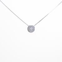 750WG／K18WG フラワー ダイヤモンドネックレス