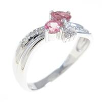 K14WG ハート トルマリンリング