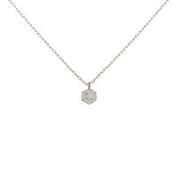 K18PG ソリティア ダイヤモンドネックレス