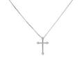 K18WG クロス ダイヤモンドネックレス