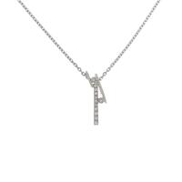 K18WG ダイヤモンドネックレス