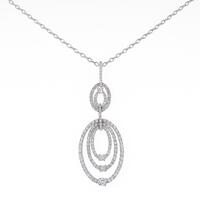 K18WG ダイヤモンドネックレス