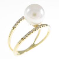 K18YG アコヤパールリング