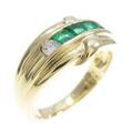K18YG エメラルドリング