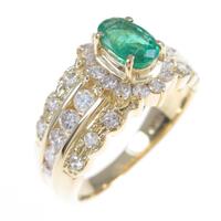 K18YG エメラルドリング