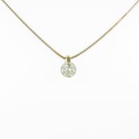 K18YG ソリティア ダイヤモンドネックレス