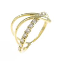 K18YG ダイヤモンドピンキーリング