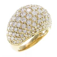 K18YG パヴェ ダイヤモンドリング