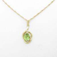 K18YG ペリドットネックレス