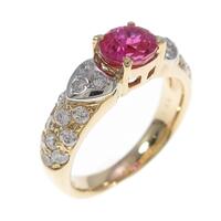 K18YG／PT ルビーリング