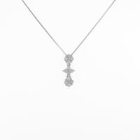 PT 2WAY フラワー ダイヤモンドネックレス