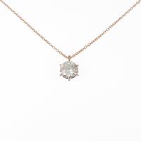 【リメイク】K18PG ダイヤモンドネックレス 1．062ct・FaB・I1・GOOD