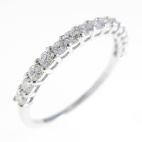 【リメイク】K18WG ハーフエタニティ ダイヤモンドリング