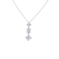 【リメイク】K18WG フラワー ダイヤモンドネックレス