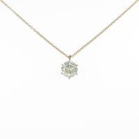 【リメイク】K18YG ダイヤモンドネックレス 1．037ct・M・SI2・GOOD