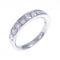 【新品】PT ハーフエタニティ ダイヤモンドリング