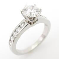 ティファニー ソリティア チャネルセッティング リング 0．91ct・E・VS1・3EXT