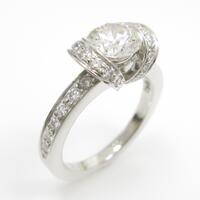 ティファニー リボン リング 0．63ct・F・VS2・EXT
